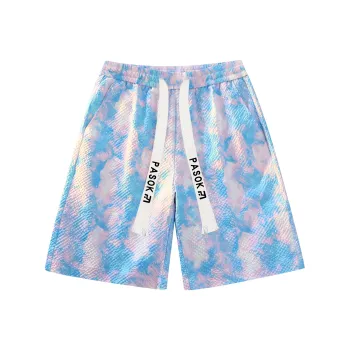 PASOK Casual Shorts Unisex PA013 Tie Dye Dazzling Color