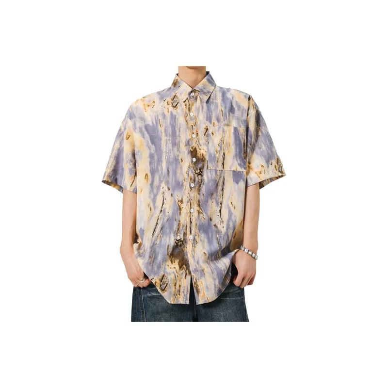 FORCEPULR Shirts Unisex Yellow Purple-0