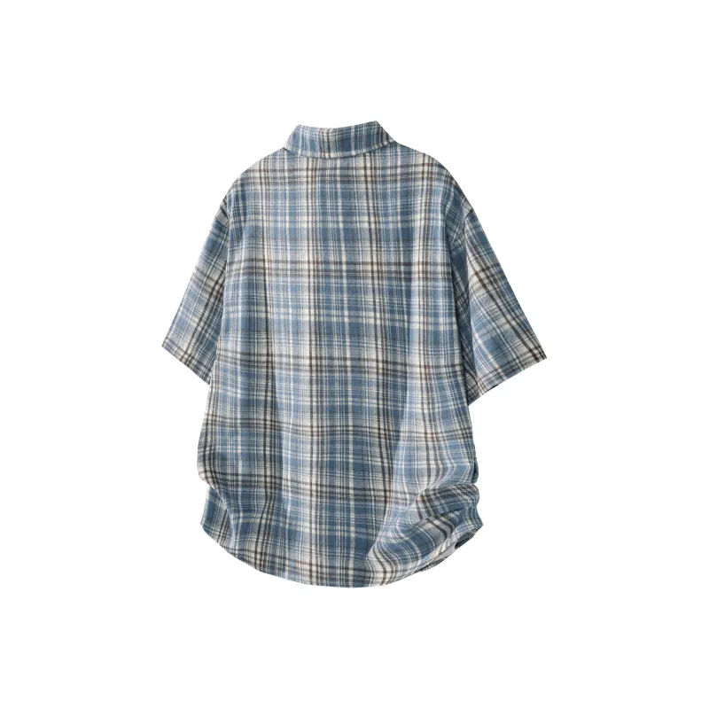 DANGERTIGER Shirts Unisex Blue Plaid-1
