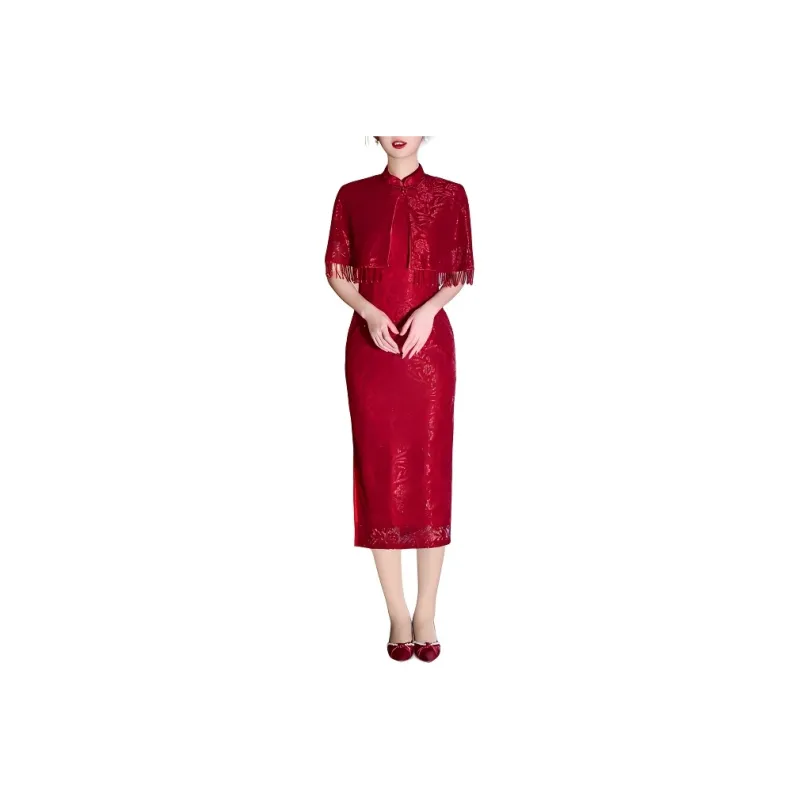 ENEESSI Cheongsams Women's Red-0