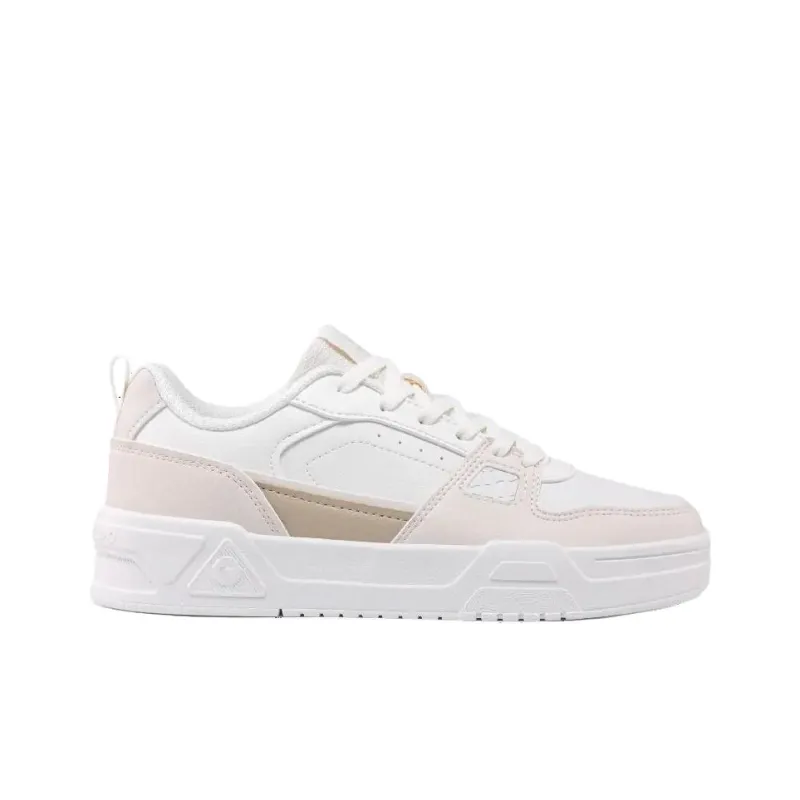 361° Anti-Slip Wear-Resistant Low-Top Skateboard Shoes Women's White Beige-1