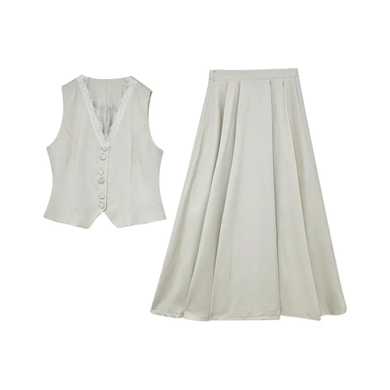 Icicofficial Two Piece Skirt Sets Women's-4