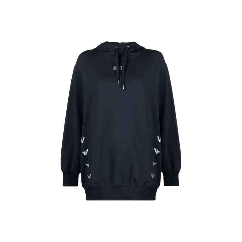 Ea7 EMPORIO ARMANI Logo print Drawstring Hoodie-0