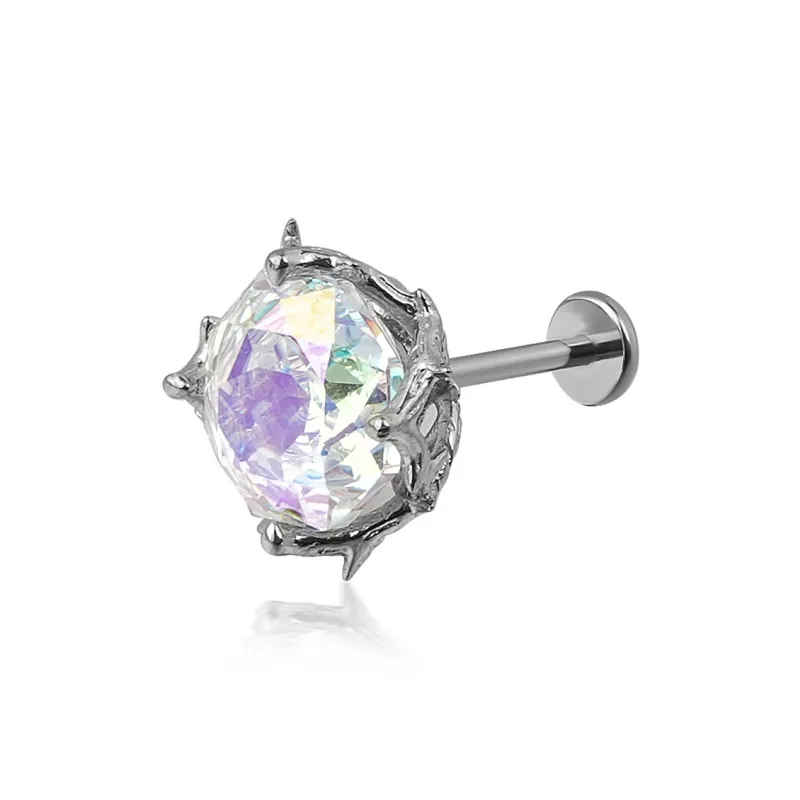 WIC Zircon Stud Earrings Unisex-10