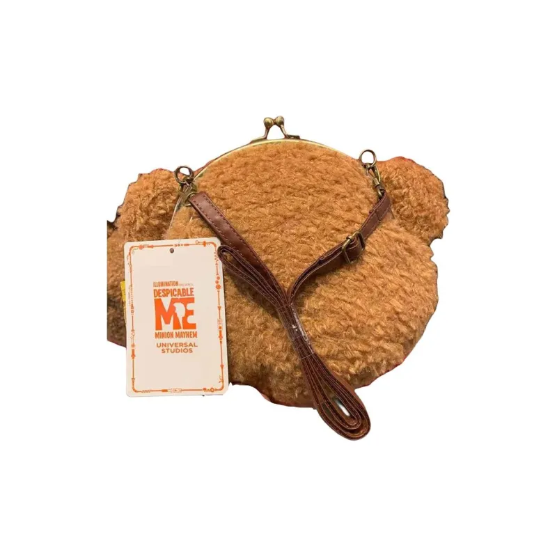 Universal Studios Plush Shoulder Bag, Crossbody Bag Women's Brown-1