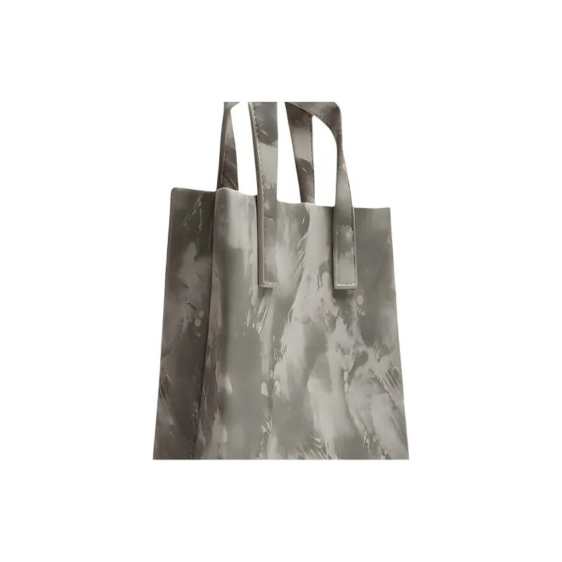 ZARA Polyurethane Tote Bag Shopping Bag Handbag Crossbody Bag Medium Size Men's Gray-2