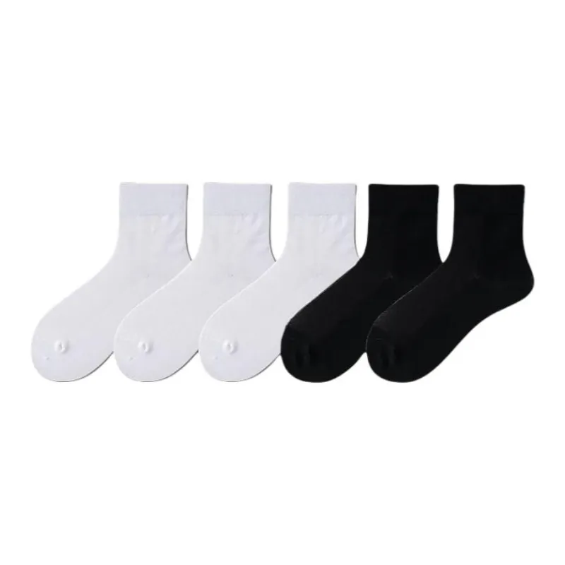MIANWUQI Mid Calf Socks Unisex 5 Pack-21