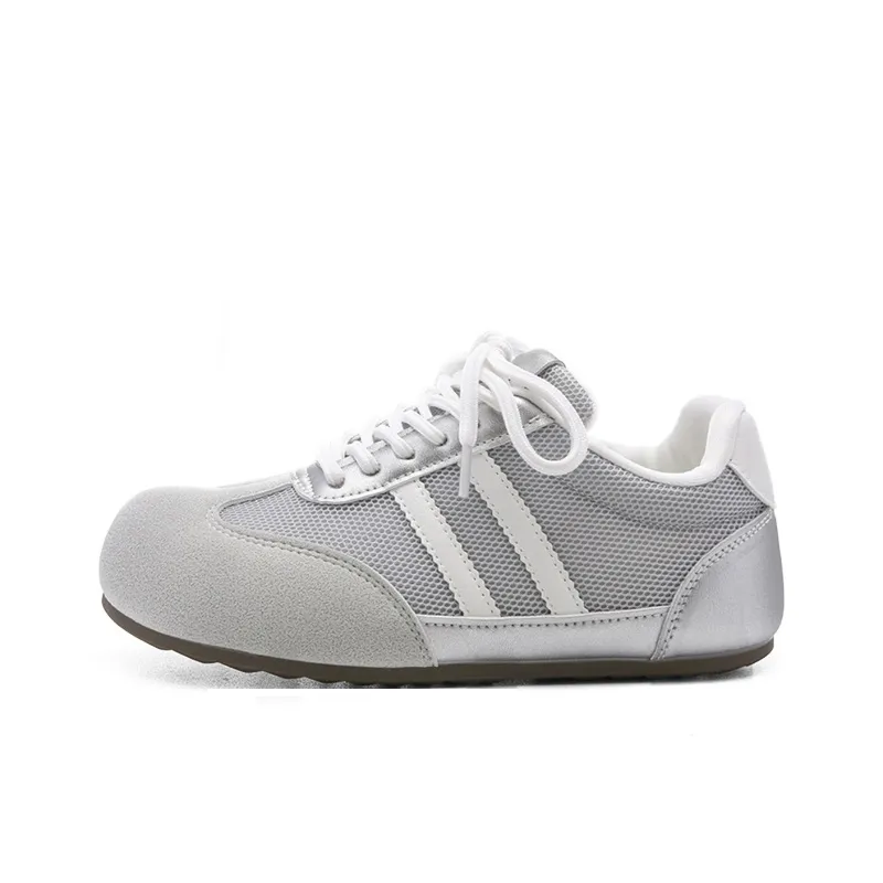 Ordifen Low Top Skateboard Shoes Women's Gray Silver-0