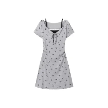 GUOZHEN Short Sleeved Dress Women's