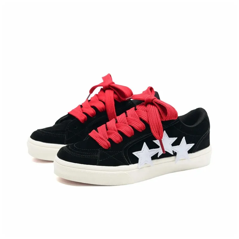 T628 Stars Puffy Shoes Slip Resistant, Abrasion Resistant, Lightweight Low Top Skateboard Shoes Unisex-16