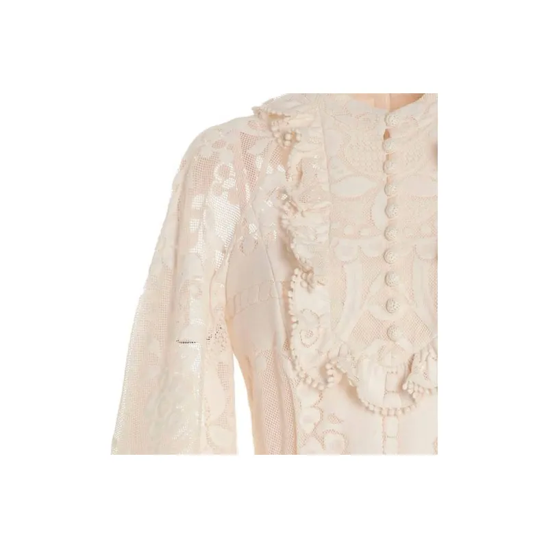 Zimmermann SS23 Long Sleeved Dress Women's White-4