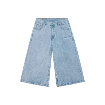 Coke Denim Shorts Unisex Light Denim Blue
