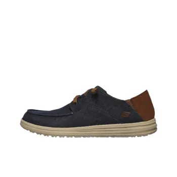 Skechers Melson Planon Anti Slip Wear Resistant Low Top Casual Shoes Men's Marine Blue
