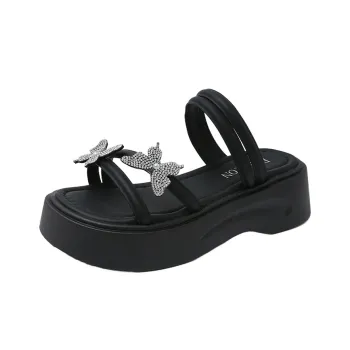 WUJI Rubber Sole Slip Resistant Abrasion Resistant Slide Slippers Women's