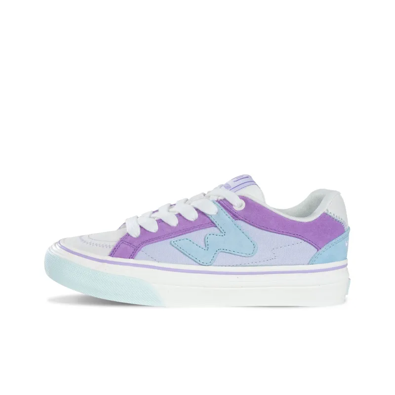 Ollieskate Wear resistant And Lightweight Low Top Skateboard Shoes Unisex Blue Purple-0