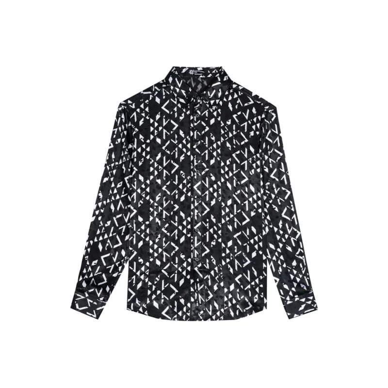 ANDREW MACKENZIE Shirts Unisex Black White-1