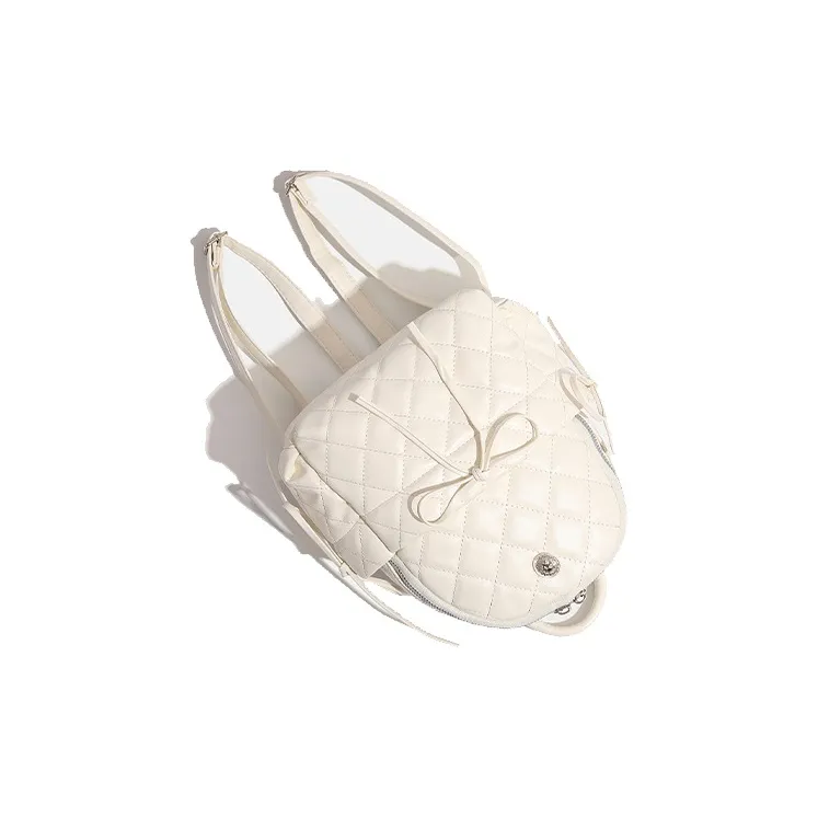 Jade En Plus PU Backpack Regular Women's Milk White/Peach Pink-3