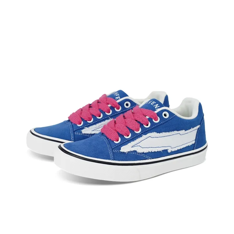 REVENFEXSPOTM x BURNING FLAME Height Increasing Abrasion Resistant Slip Resistant Low Top Canvas Shoes Unisex-2