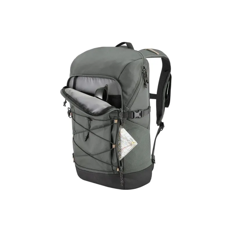 DECATHLON Polyester Backpack Unisex Khaki Gray-4