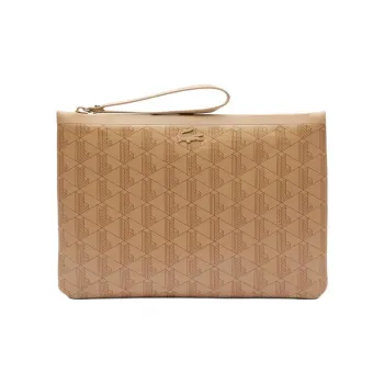 LACOSTE Cotton Clutch Women's Light Brown