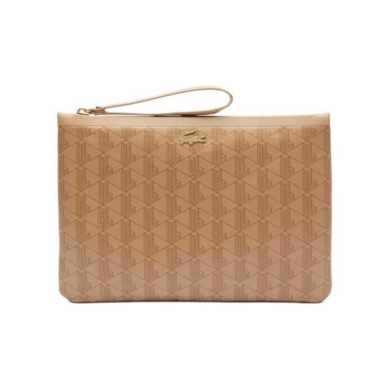 LACOSTE Cotton Clutch Women's Light Brown-0