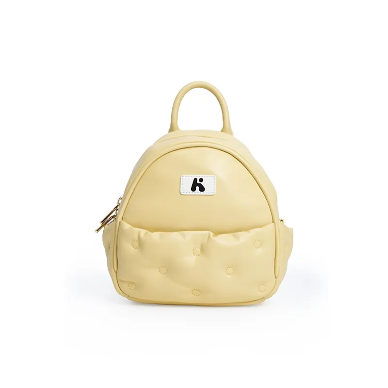 Karkki Sheepskin Backpack Women's Vanilla Yellow-2