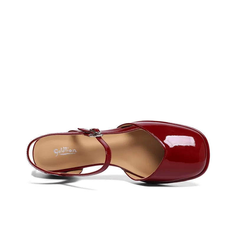 GOLDLION Chunky Heel High Heels Women's-2