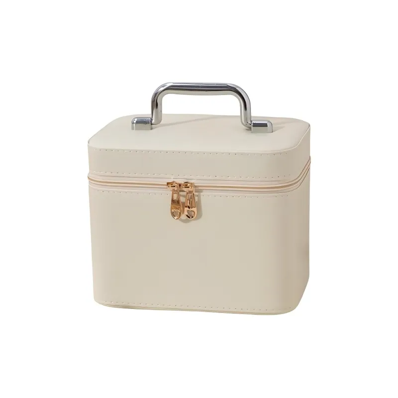 Gentle Welcome Cream Solid Color, Minimalist Style, Large Capacity Makeup Bags-6