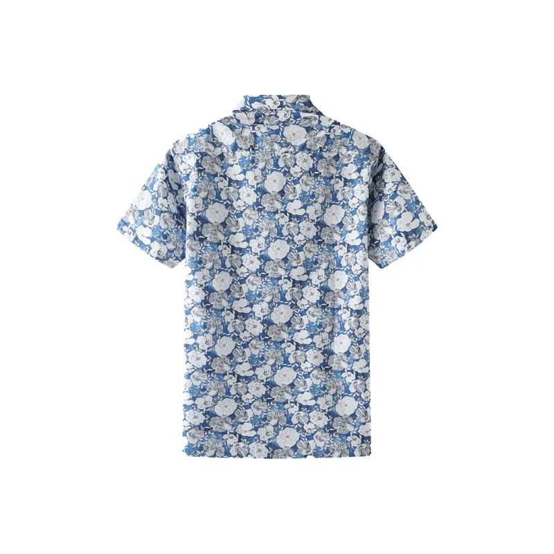 ARTSDON Shirts Men Royal Blue Pattern-1