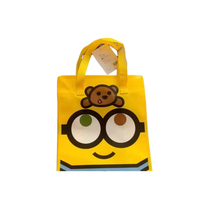 Universal Studios Minions Collection Fabric Handbag Unisex Zippers Woven Bag-0