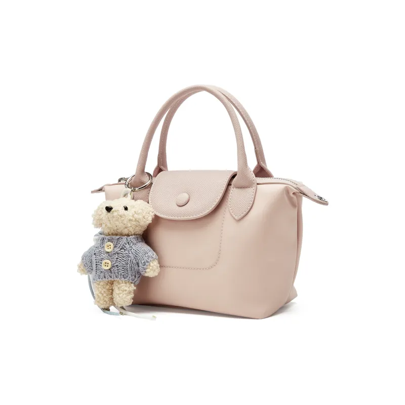 JOSINY Fabric/Synthetic Leather Shoulder Bag, Crossbody Bag, Handbag Regular Women's Nude Pink/Apricot-1