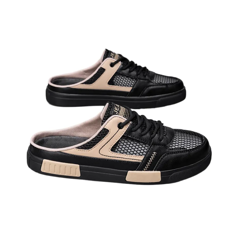 AiJP Rubber Sole Abrasion Resistant Slip Resistant Quick Dry Closed Toe Slippers Men's-14