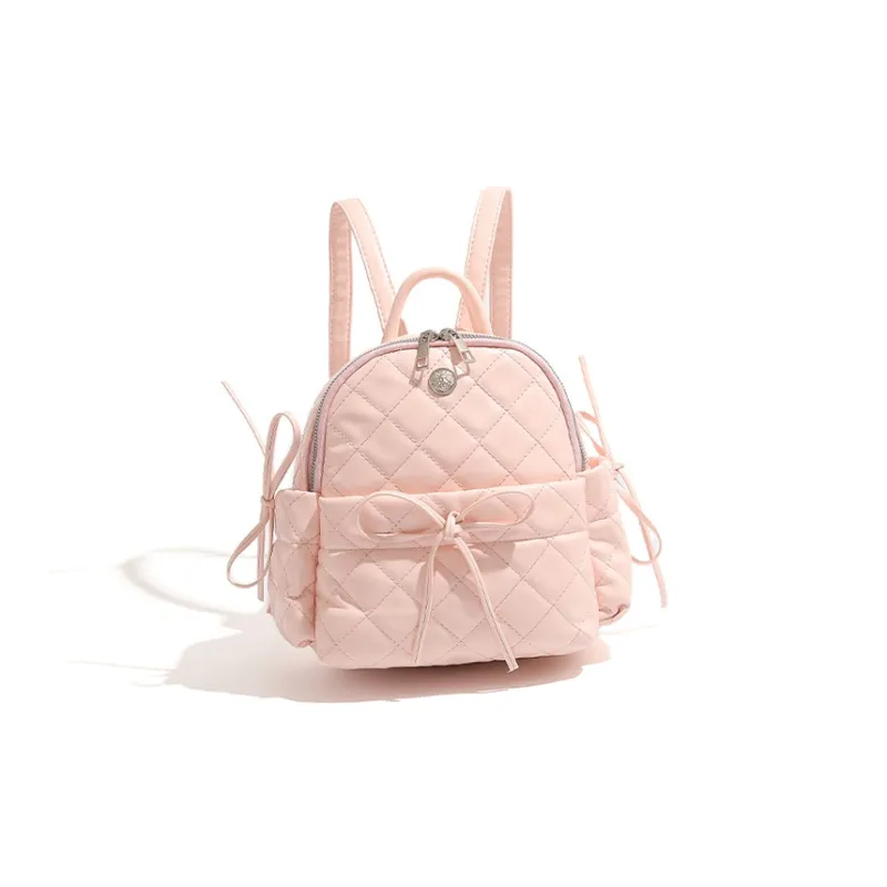 Jade En Plus PU Backpack Regular Women's Milk White/Peach Pink-7
