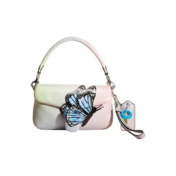 COACH Pillow Nappa Leather Portable Crossbody Bag Shoulder Bag Women's White & Green