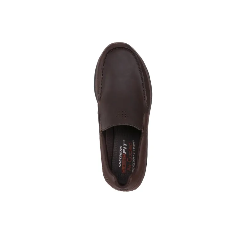 Skechers HARSEN Dress Shoes Men's Brown-4