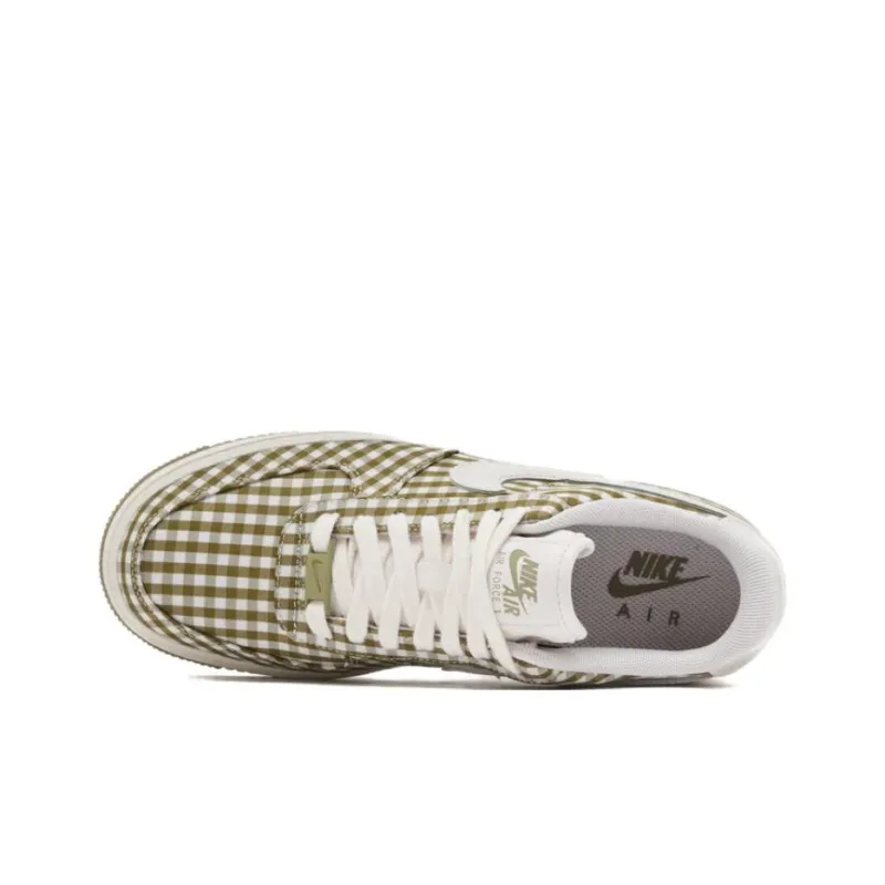 Nike Air Force 1 Anti Slip Wear Resistant Low Top Skateboard Shoes Women's Beige Brown-4