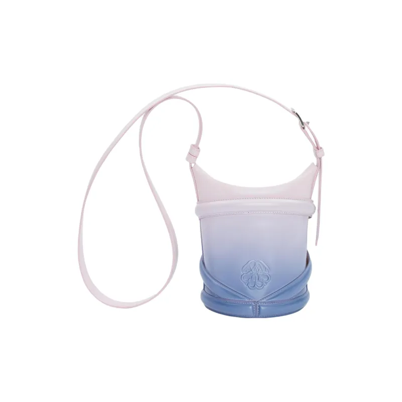 Alexander McQueen THE CURVE BAG Cow Leather Bucket Bag, Shoulder Bag, Crossbody Bag Regular Women's Lilac-3