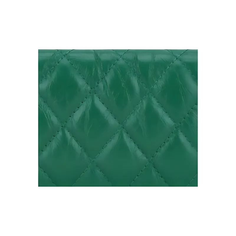 CHANEL 2.55 Calfskin Card Holder Women's Green-7
