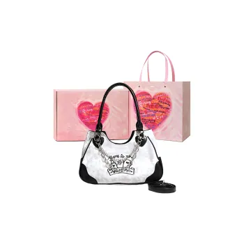 NATTY Pu Shoulder Bag, Crossbody Bag, Handbag Women's Black White