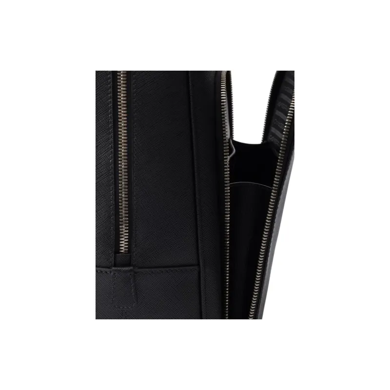 PRADA Calfskin Backpack Men's Black-5