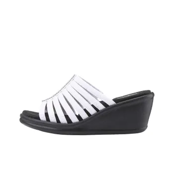 Skechers Foam Sole Quick Dry Slide Slippers Women's Black White