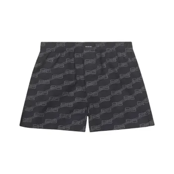 Balenciaga SS25 Casual Shorts Regular Fit Women's Black Gray