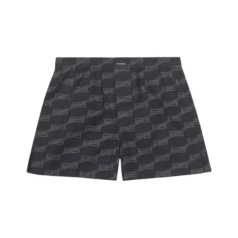 Balenciaga SS25 Casual Shorts Regular Fit Women's Black Gray-0