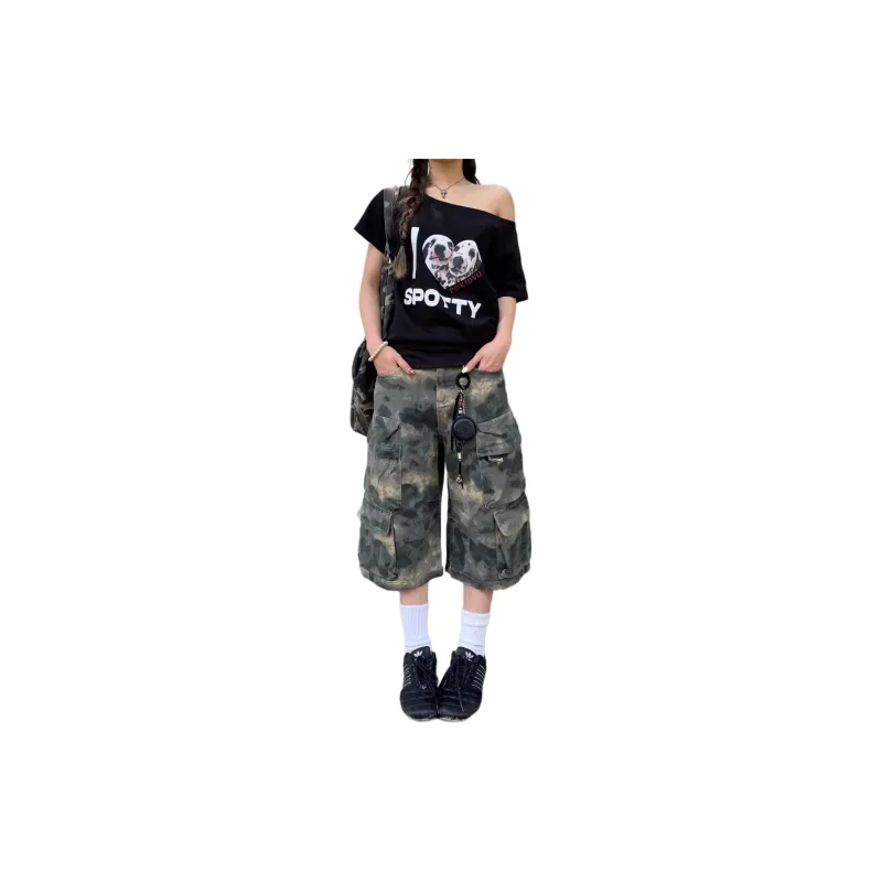 CORNILOT Denim Shorts Unisex Camouflage-0