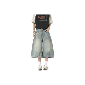 TELENT Denim Shorts Unisex Light Blue