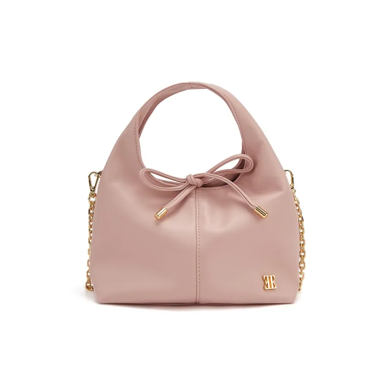 ELLE Synthetic Leather Handbag Trumpets Women's Pink/Light Gray/Light Yellow-0