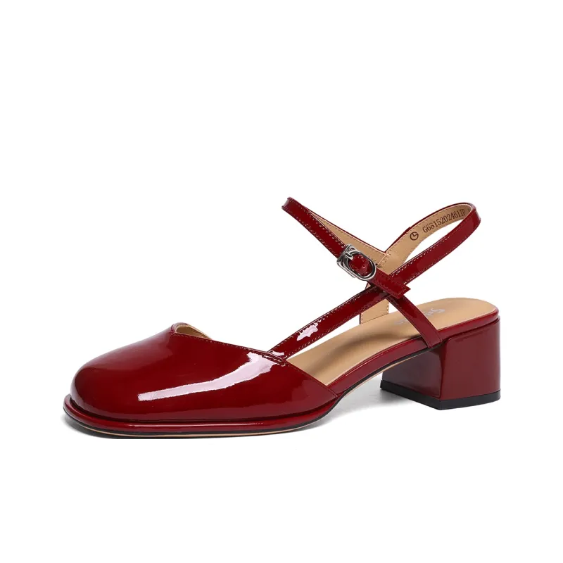 GOLDLION Chunky Heel High Heels Women's-1