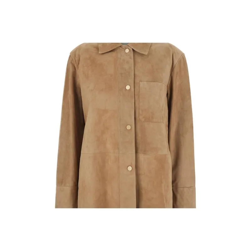 'S MAX MARA Fresia Buttoned Long Sleeved Overshirt-4