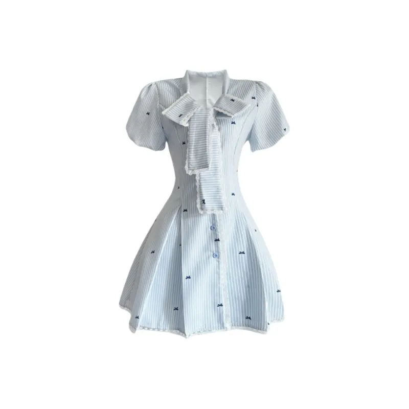 Mu Xiao Xin Short Sleeved Dress Women's-0