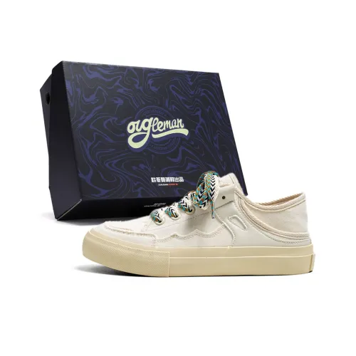 OUGLEMEN Slip Resistant And Abrasion Resistant Coverage Low Top Canvas Shoes Men's
